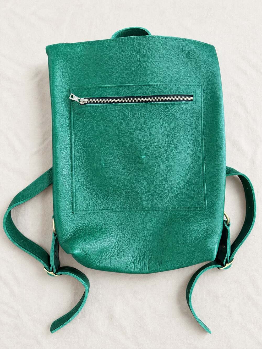 Portland Leather Goods Emerald Green Leather Backpack Minimalist 15” Laptop Bag